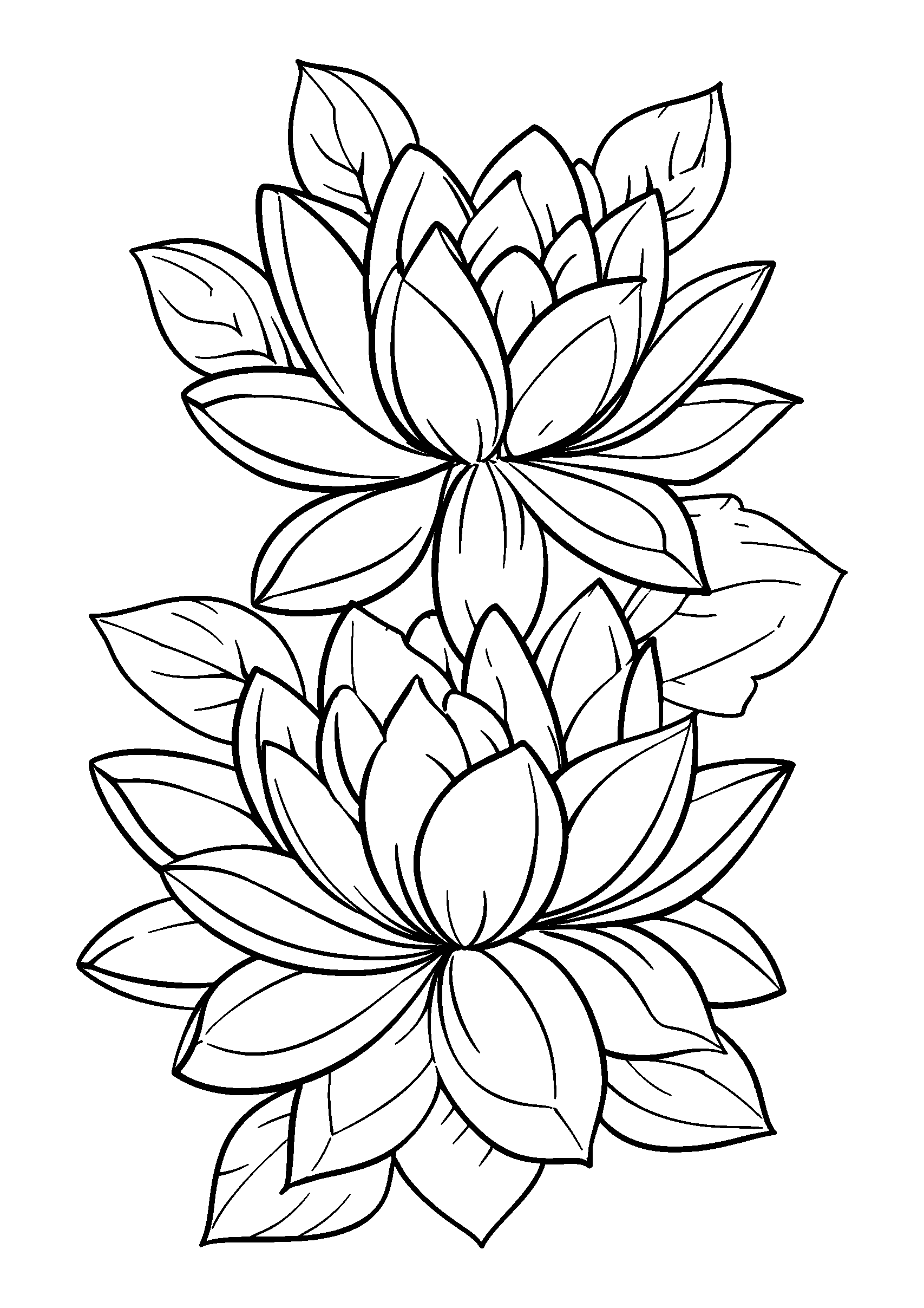 coloriage Lotus Flowers Radiating from the Center of a Mandala