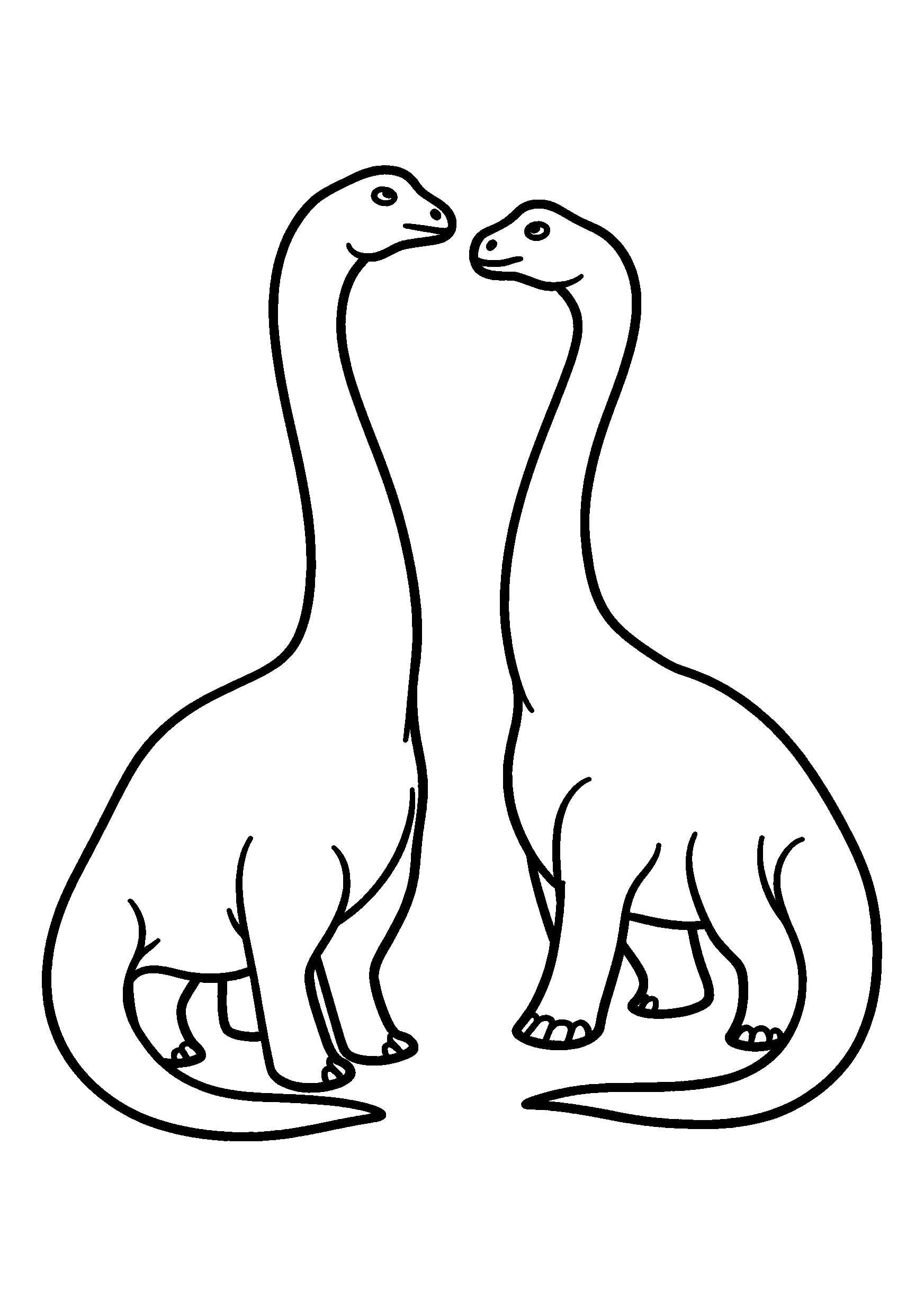 coloriage Pair of Parasaurolophus Calling to Each Other