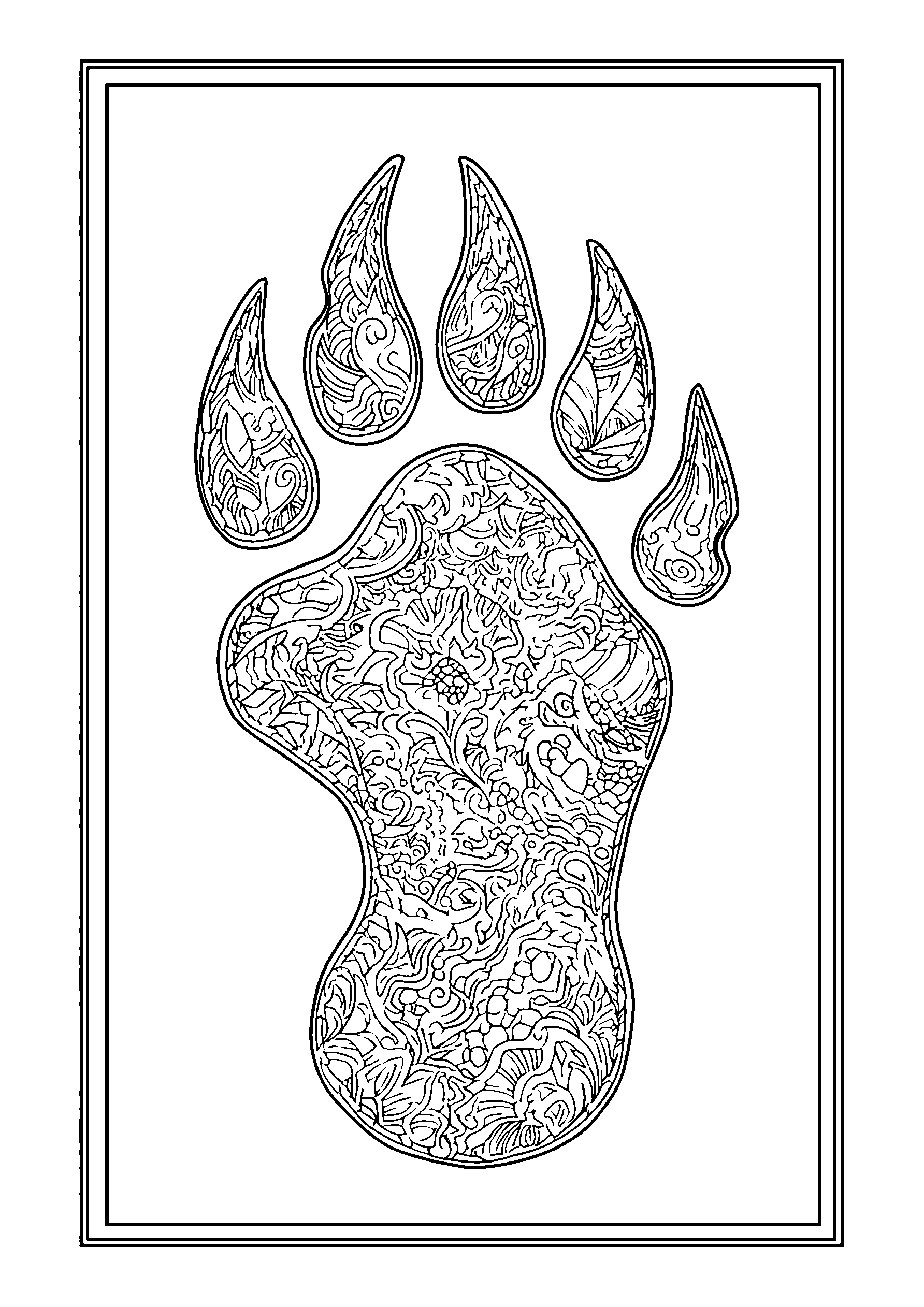 coloriage Dinosaur Footprint Embedded in Soft Mud
