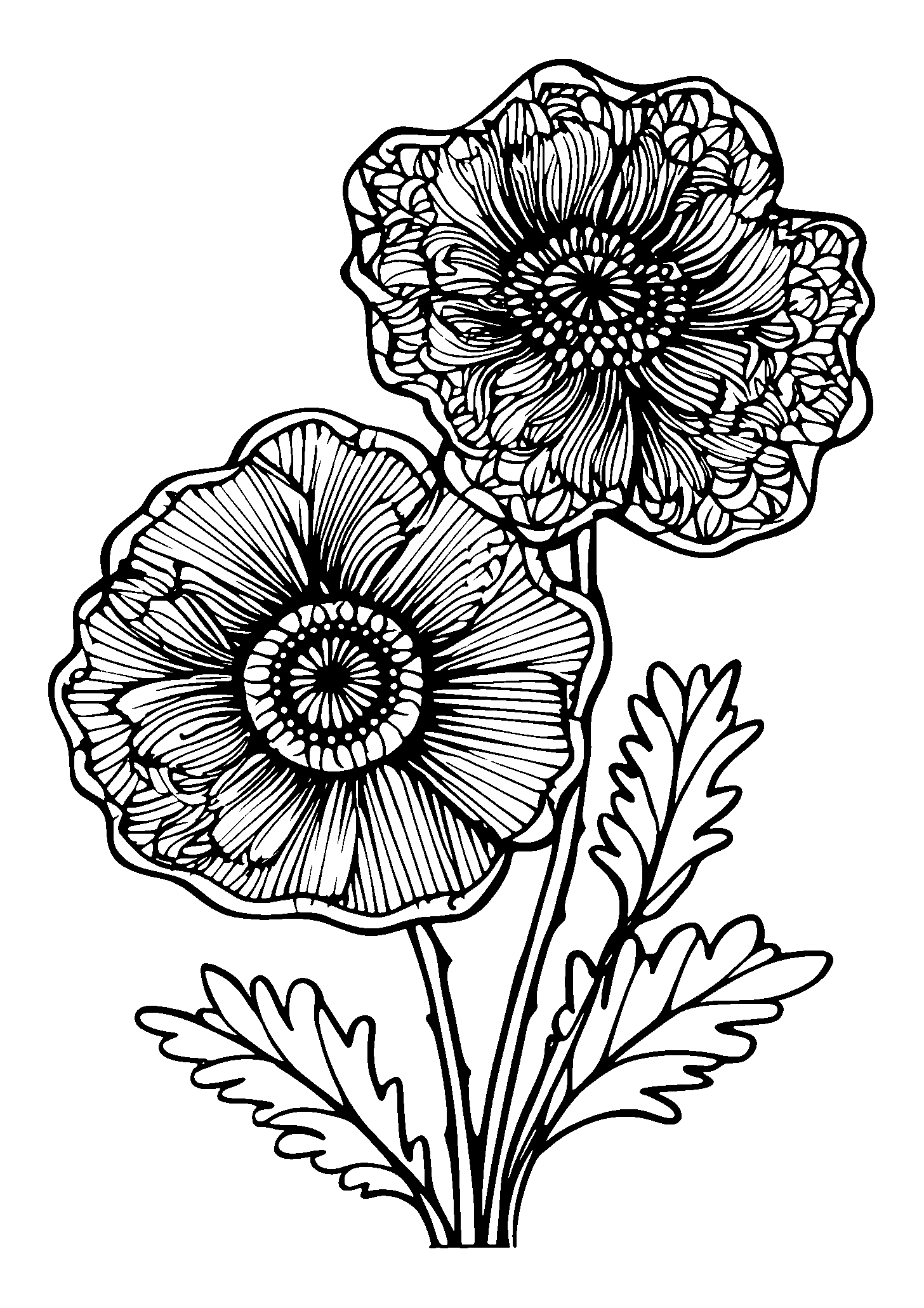 coloriage Forgotten Flowers Peeking Through a Crack in a Wall
