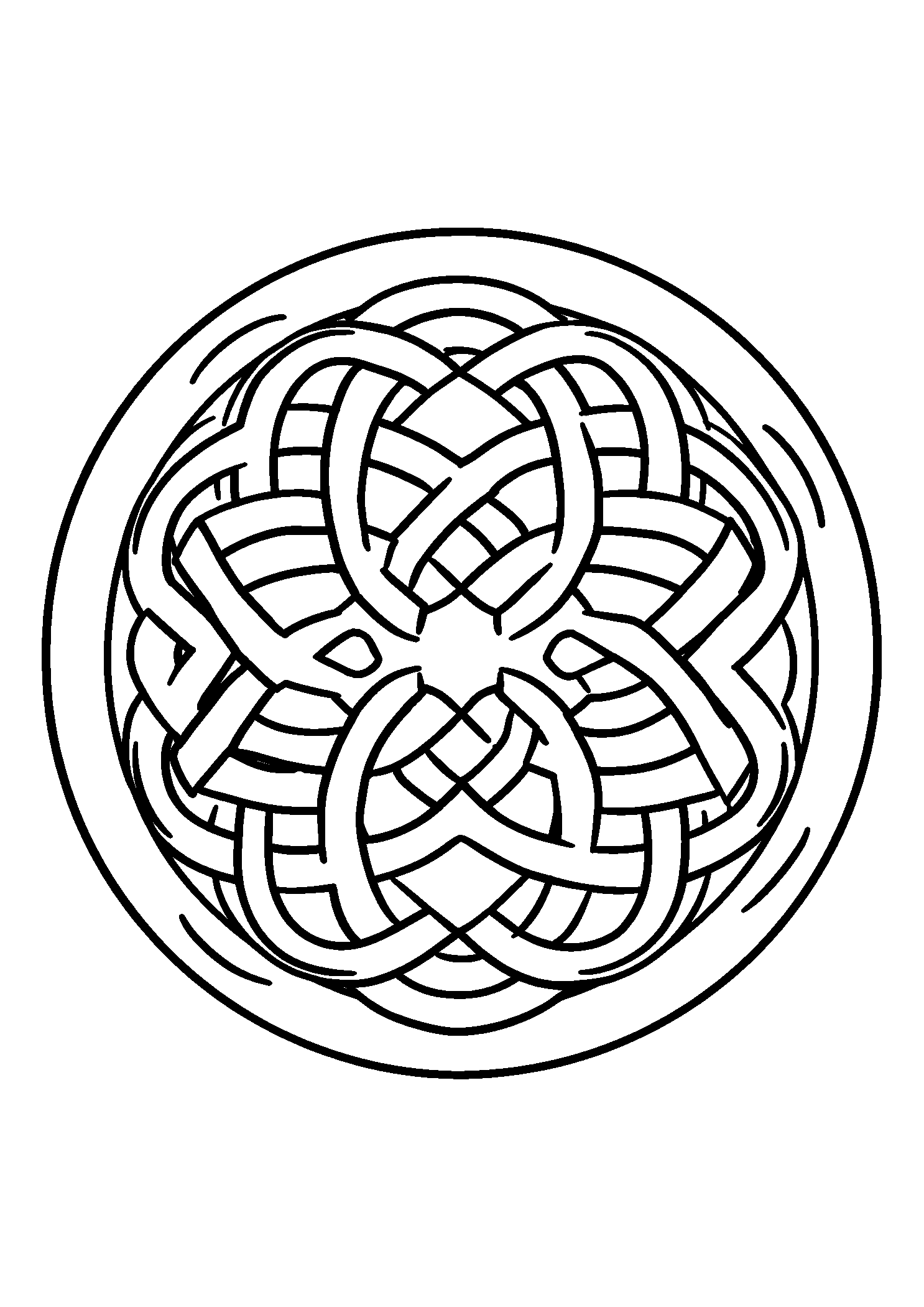 coloriage Celtic Knot-like Mandala with Looped Patterns